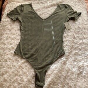 Mudd Green ribbed bodysuit